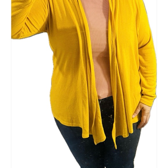 Mix & Co Sweaters - Vibrant Yellow Open Front Cardigan